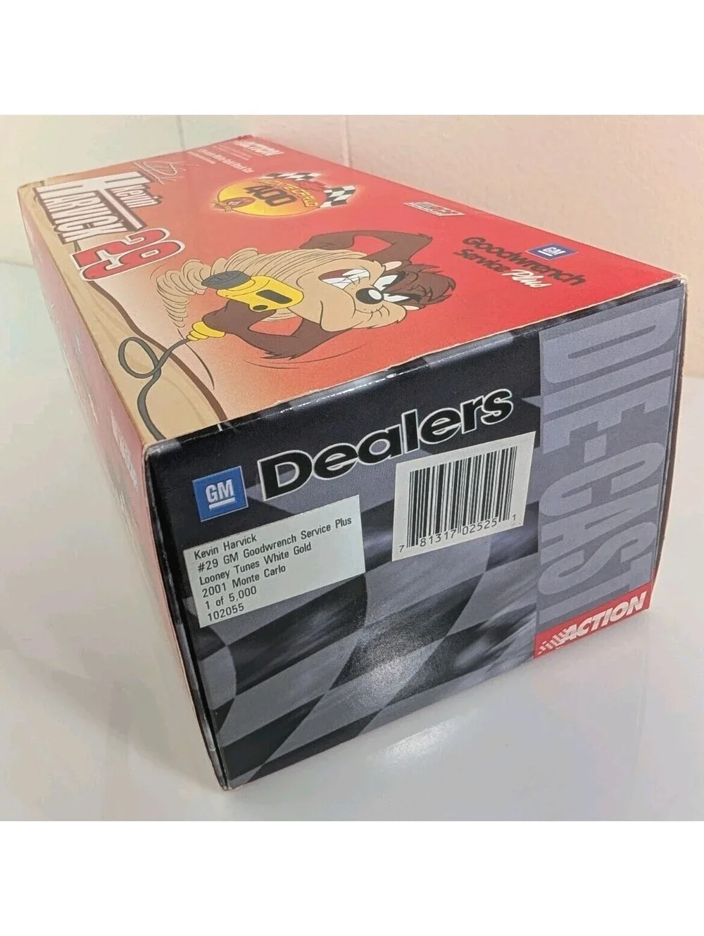 Dealers Kevin Harvick #29 Monte Carlo Taz Car Looney Tunes 1/24 RARE White Gold